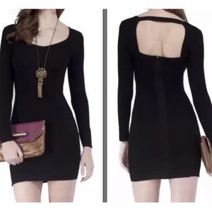 New Cut 25 black knit stretch dress NWT large